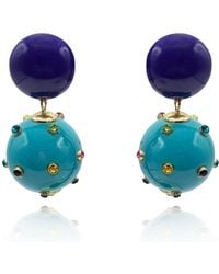 Michael Nash Jewelry - Valentina And Resin Studded Pierced Earrings - Lyst