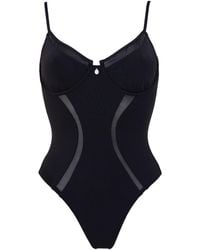 Aulala Paris - The Pearl Essence One Piece Swimsuit With Mesh Detail - Lyst