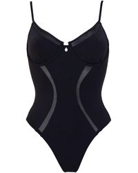 Aulala Paris - The Pearl Essence One Piece Swimsuit With Mesh Detail - Lyst