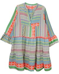 Cove - Aztec Neon Green & Orange Dress - Lyst