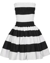 London Atelier Byproduct - Wide Stripes Smocked Mini Strapless Dress - Lyst