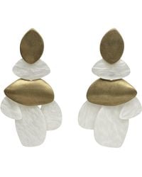 Michael Nash Jewelry - Danielle Mother Of Pearl Resin & Worn Pierced Earrings - Lyst