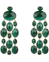 Bounkit - Marysol Earrings Malachite Pierced - Lyst