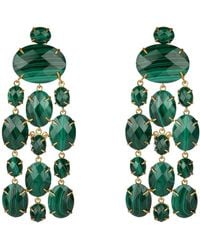 Bounkit - Marysol Earrings Malachite Pierced - Lyst