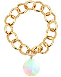 Ora Pearls - Aelia Sea Opal Chain Ring - Lyst