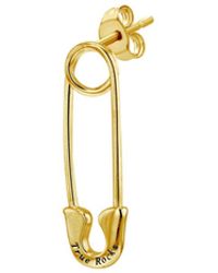 True Rocks - 18 Kt Plated Safety Pin Stud Earring - Lyst