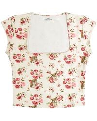 Cloud Haven - Rose Bulldog Square Neck Tee - Lyst