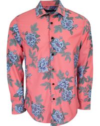 lords of harlech - Nigel Floating Forna Shirt In Geranium - Lyst