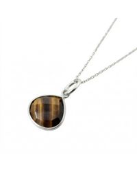 Harfi - Sterling Tiger's Eye Protection Crystal Necklace - Lyst