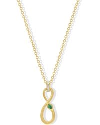 Jewelbird - Emerald And Diamond Snake Necklace - Lyst