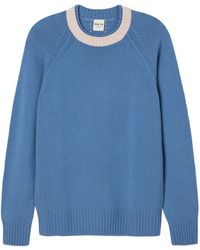 Salts Cashmere - Double Neck Trim Crew Neck Sweater - Lyst