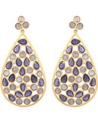 Opium Jewels - Dew Drop Jali Earrings - Lyst