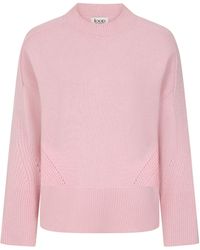 Loop Cashmere - Ribbed Detail Lofty Crew Sweatshirt - Lyst
