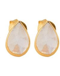 Opium Jewels - Tiny Teardrop Studs - Lyst