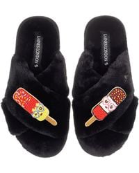 Laines London - Classic Laines Slippers With Cute Ice Lolly Brooches - Lyst