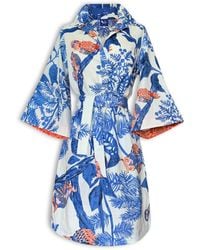 Pick Happy - Kimono Dress Owl Animal Print Cotton - Lyst