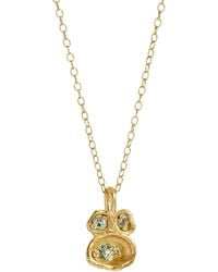 Claire Hill Designs - Aquamarine Lichen Pendant Necklace - Lyst