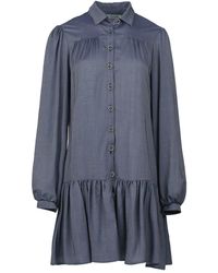 Conquista - Denim Style Dress With Buttons - Lyst