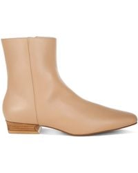 Rag & Co - Neutrals Obita Flared Heel Genuine Leather Boots - Lyst