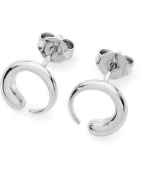 Lucy Quartermaine - Solid Sterling Luna Studs - Lyst