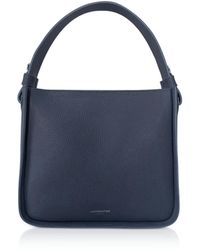 Le Parmentier - Duplo Medium Hammered Leather Top Handle Bag - Lyst