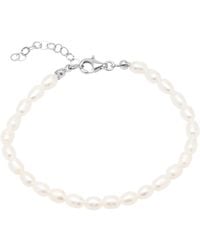 Spero London - Natural Freshwater Real Seed Pearl Strand Bracelet - Lyst