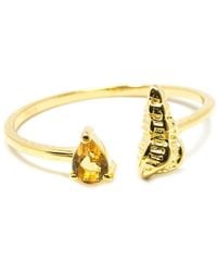 NASI SILVER - Shell Sedef Ring- Citrine - Lyst