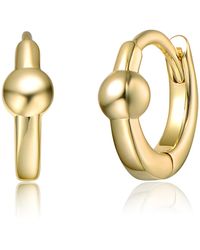 Genevive Jewelry - Rachel Glauber Plated Round Hoop Earrings - Lyst