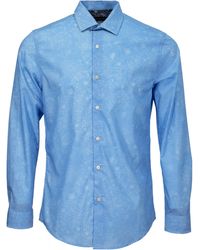 lords of harlech - Nigel Outline Floral Shirt - Lyst