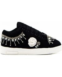 Rettrose - Skylar Luxury Canvas Handmade Embellished Tennis Shoe - Lyst