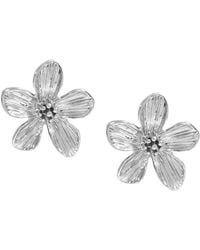 Maison De Gala - Textured Flower Statement Stud Earrings - Lyst