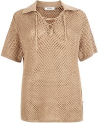 SALANIDA - Coco Polo Lace Shirt Sand - Lyst