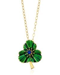 Milou Jewelry - Three-Leafed Clover Necklace - Lyst