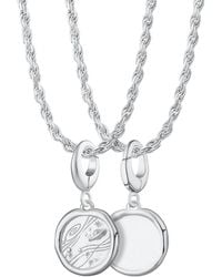 Lily Charmed - Sterling Manifest Trust Charm Necklace With Twisted Rope Chain - Lyst