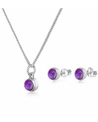 The Jewellery Store London - February Birthstone Jewellery Set With Amethyst - Lyst