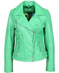 Freaky Nation - Leather Biker Jacket Meadow - Lyst