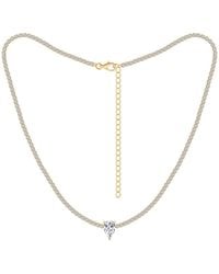 Diamonbliss - Marilyn Monroe Solo Pear Tennis Necklace - Lyst