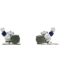 Onia - Moonstone, Pearl & Lapis Cluster Quinta-Studs - Lyst