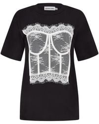 Sour Figs - Lace Corset Illusion T-Shirt - Lyst