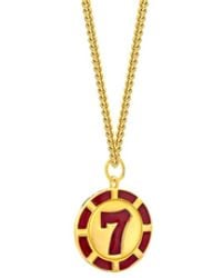 True Rocks - 18Kt Plated & Enamel 7 Poker Chip Mini Pendant - Lyst