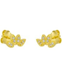Spero London - Flower Stud Sterling Earring - Lyst