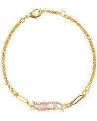 Lila Rasa - Double Chain Bracelet Mother Of Pearl Wave Symphony - Lyst