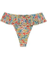 Montce - Florencia Floral Tamarindo Ruffle Bikini Bottom - Lyst
