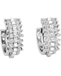 Esterah - Cubic Zirconia Huggies Earrings - Lyst