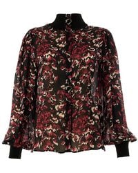 Exquise - Regular High Neck Long Sleeve Blouse - Lyst