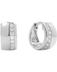 Vanhi - Juni Pavé Chunky Huggie Earrings - Lyst
