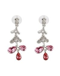 Modenaire - Elegant Drop Earrings With Sparkling Gem Accents - Lyst
