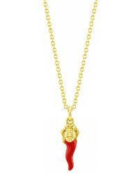 Unaloe - Plated No Evil Italian Horn Pendant Necklace - Lyst