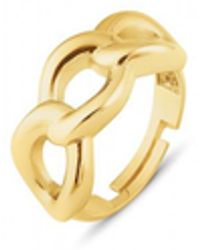 Spero London - Chunky Three Chain Sterling Adjustable Statement Ring - Lyst