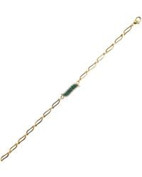Lila Rasa - Paper Link Bracelet Malachite Wave Symphony - Lyst